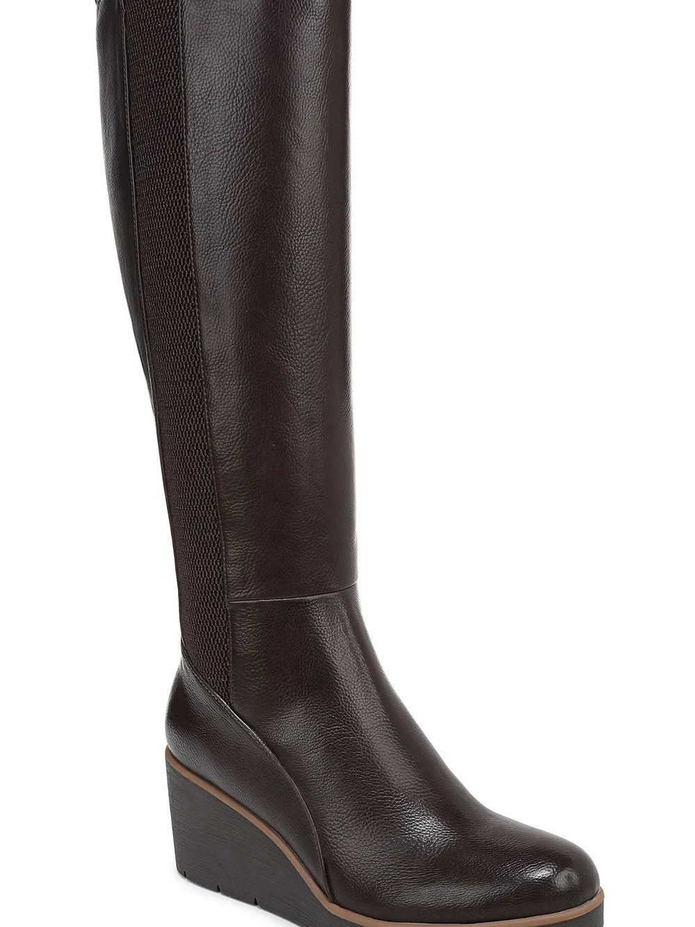 Naturalizer Women's Over-the-Knee Zip Wedge Boot - Dark Brown